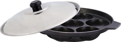 Sumeet Nonstick 3mm Appam Patra 7 Pcs With Lid Paniyarakkal with Lid 0 L capacity 18 cm diameter(Aluminium, Non-stick) Sumeet Nonstick 3mm Appam Patra 7 Pcs With Lid Paniyarakkal with Lid 0 L capacity 18 cm diameter(Aluminium, Non-stick)