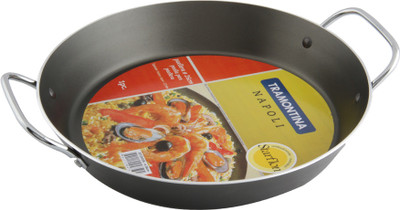 

Tramontina Napoli Kadhai 26 cm(Aluminium, Non-stick), Black