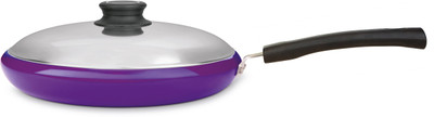 

Anjali Adora Apple Shape Purple Color (1.4 Ltr/2.6 mm Thickness) with Lid Fry Pan 21 cm diameter(Aluminium, Non-stick)