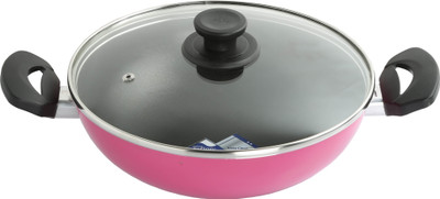 

Pigeon Favourite - 240 Kadhai 24 cm with Lid(Aluminium, Non-stick), Pink