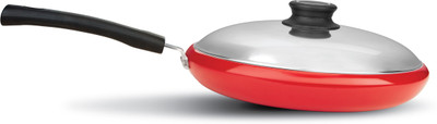 

Anjali Adora Apple Shape Red Color (1.4 Ltr/2.6 mm Thickness) with Lid Fry Pan 21 cm diameter(Aluminium, Non-stick)