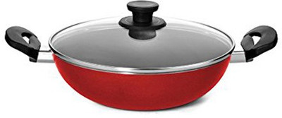 

Pigeon Kadhai 24 cm(Stainless Steel, Non-stick, Induction Bottom), Red