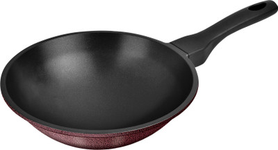 

Aristo Nonstick 3mm Chinese Work Pot 0 L(Aluminium, Non-stick), Black;maroon