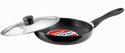 

United Fry Pan 24 cm diameter with Lid(Hard Anodised, Aluminium, Non-stick, Induction Bottom), Black