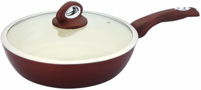 

Wonderchef Galaxy Wok with Lid NA Pan 26 cm diameter with Lid(Aluminium, Ceramic, Non-stick, Induction Bottom), Brown