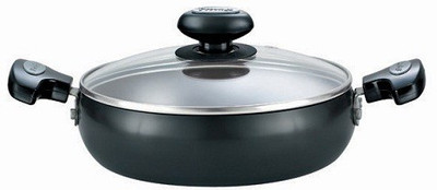 Prestige Saute Pan 20 cm diameter(Hard Anodised, Non-stick), Black