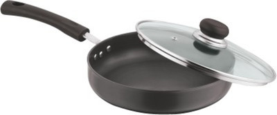 Vinod Fry Pan 24 cm diameter with Lid 3.5 L capacity(Hard Anodised, Non-stick, Induction Bottom)