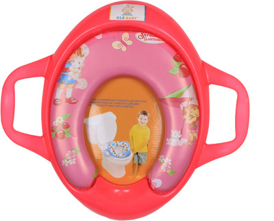 

Ole Baby Cutie Princess with Kitty Cat in Garden, Padded, Soft, and Durable, Cushion Jumbo Trainer With Handle Potty Seat(Pink)