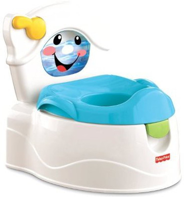 

Fisher-Price Potty Training - Learn-To-Flush Potty Seat(White, Blue)