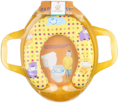 

Ole Baby Jumbo Soft Cushion Polka Hippo Potty Trainer Seat Assorted Potty Seat(Yellow)