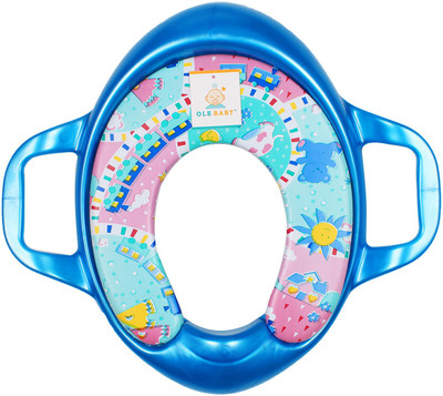 

Ole Baby Train Sun Star Padded, Soft, and Durable,Full Cushion Assorted Trainer With Handle Potty Seat(Blue)