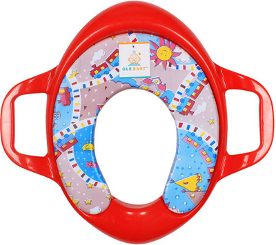 

Ole Baby Train Sun Star Padded, Soft, and Durable,Full Cushion Assorted Trainer With Handle Potty Seat(Red)