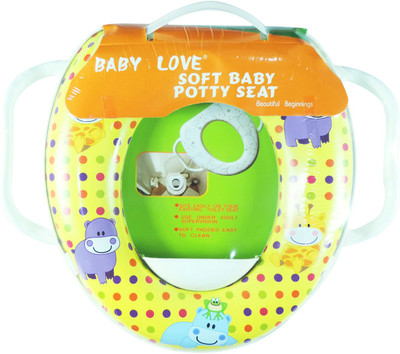 

Ole Baby Soft Baby Hippo Polka Prints With Side Handle Potty Seat(Multicolor)