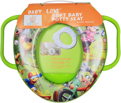 

Ole Baby Mickey Mouse Padded, Soft, and Durable,Full Cushion Trainer Potty Seat(Green)