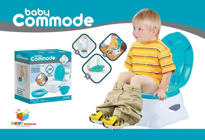

Toys Bhoomi 3-in-1 Easy to learn 1-2-3 Teach Me Potty Baby Commode Toilet Trainer kit - Splash free Potty Box(Multicolor)