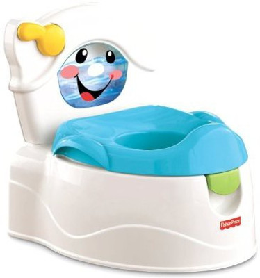 

Fisher-Price Learn-To-Flush Potty Potty Seat(White, Blue)