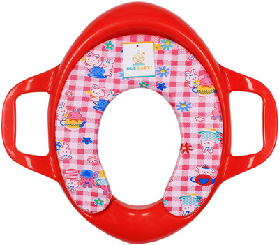 

Ole Baby Bunny Checks Flower Padded, Soft, and Durable,Full Cushion Assorted Trainer With Handle Potty Seat(Red)