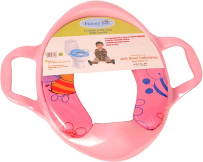 

Honey bee Training Cushioned With Handle Potty Seat(Pink)