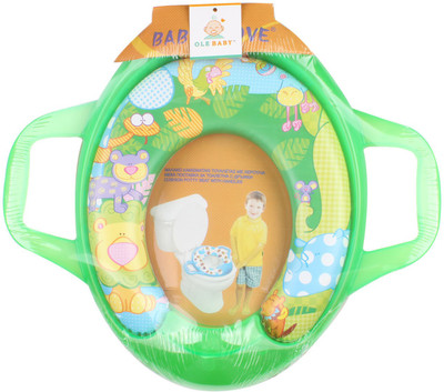 

Ole Baby Jumbo Soft Cushion Zoo Animals Potty Trainer Seat Assorted Potty Seat(Green)