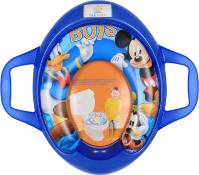 

Ole Baby Mickey Mouse Donald Duck And Goofy, Padded, Soft, and Durable, Cushion Jumbo Trainer With Handle Potty Seat(Blue)