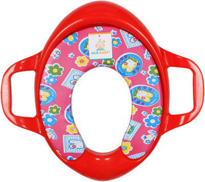 

Ole Baby Beautiful Bunny Flower Padded, Soft, and Durable,Full Cushion Assorted Trainer With Handle Potty Seat(Red)