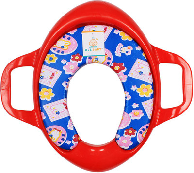 

Ole Baby Beautiful Bunny Flower Padded, Soft, and Durable,Full Cushion Assorted Trainer With Handle Potty Seat(Red)
