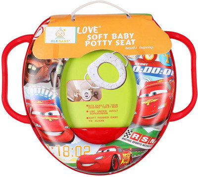 

Ole Baby Lightning Mc Queen of the Movie Cars, Padded, Soft, and Durable,Full Cushion Assorted Potty Seat(Red)
