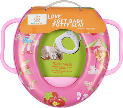 

Ole Baby Cutie Princess with Kitty Cat in Garden, Padded, Soft, and Durable,Full Cushion Assorted Potty Seat(Pink)