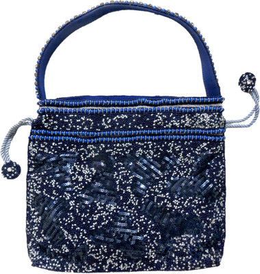 

Kawaii Multi Blue Beaded Wrist Potli(Blue)