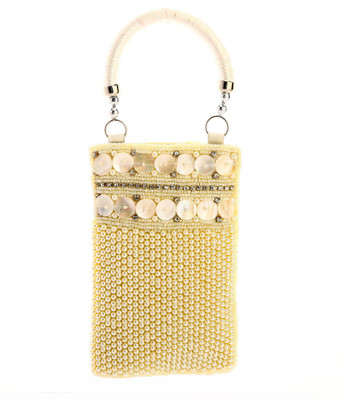 

LadyBugBag Designer White Silk Mobile Pouch(White)