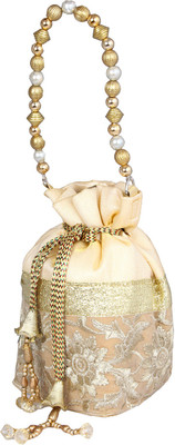 

Pretty Krafts Fashionable Golden Potli(Gold)