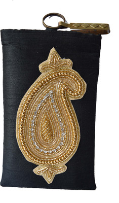 

Mahadev Exports Big Kairi Booti Hooked mob Cover Mobile Pouch(Black)