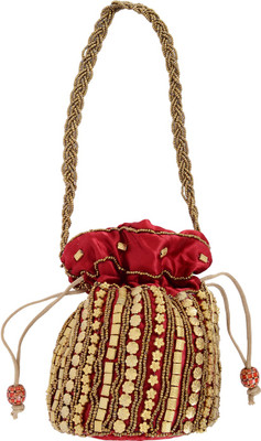 

Bagaholics Ethnic Silk Batwa Potli(Maroon)