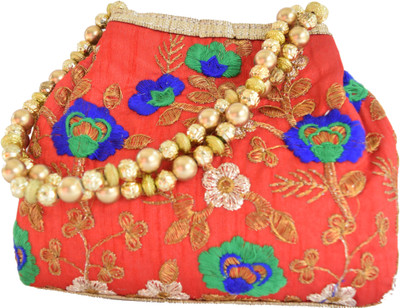 

Mahadev Exports Double Handle Potli Heavy Red Potli(Multicolor)