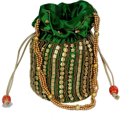 

AVS Polo Desinger Batua Potli(Green)