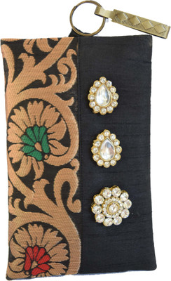 

Mahadev Exports Diamond brooch hooked mobile cover Mobile Pouch(Gold)