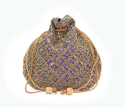 

Vermello Blue Designer Potli Pouch(Blue)