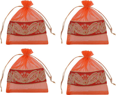 

Arisha kreation Co Dorri Lock Potli(Orange)