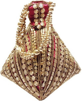 

HanumantCreations Stylish Potli (Red) Potli(Red, Gold), Gold;red