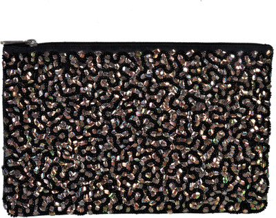 

Diwaah Embroiderd Embellished Zip Pouch(Black)