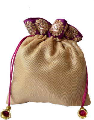 

Mahadev Exports Purple Lace Gold Potli(Purple)