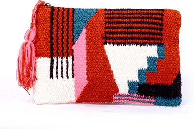 

Diwaah Hand crafted multi stylish lady zip top. Pouch(Multicolor)