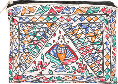 

iMithila Flying Parrot, Casual, Ethnic and Jeanswear Madhubani Handpainted Cotton Pouch(Multicolor)