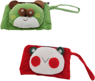 

GeekGoodies Animal Fancy Designer Gift Coin Purse Bag Pouch(Red, Green), Green;red