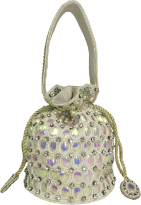

Kawaii White Sequins Film Potli(Multicolor)