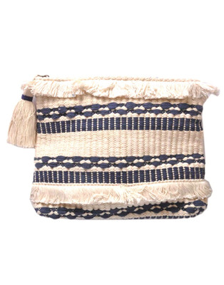 

Diwaah Hand crafted Multi rug zip top clutch Pouch(Multicolor)