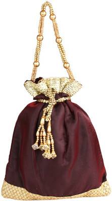 

Pretty Krafts Fashionable Maroon Potli(Maroon)