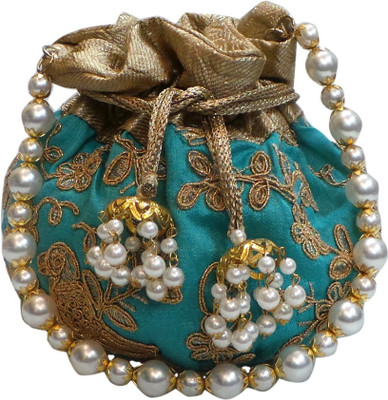 

Bhamini Super Chic Batwa Potli(Blue)