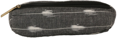 

Aditi Trends Handmade Block Printed Accessory Pouch(Grey)