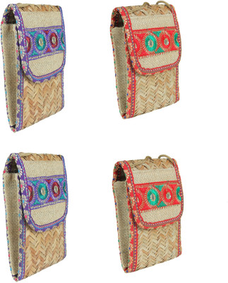 

Sheen Combo Of 4 Jute Mobile Pouches Pouch(Multicolor)